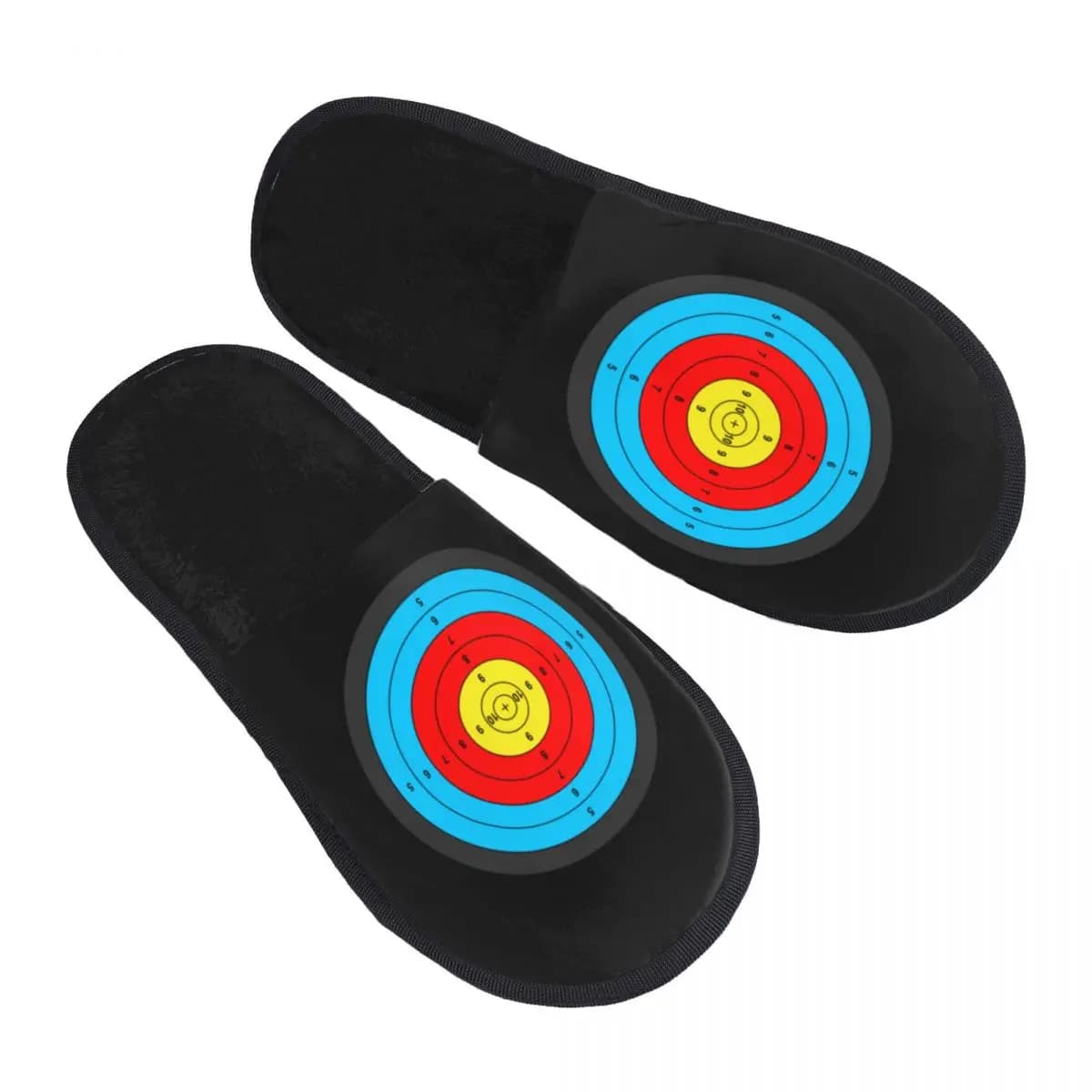 Bersaglio da tiro personalizzato Pantofole da casa in memory foam morbido Donna Tiro con l'arco Archer Freccette Pantofola con suola antiscivolo calda e accogliente