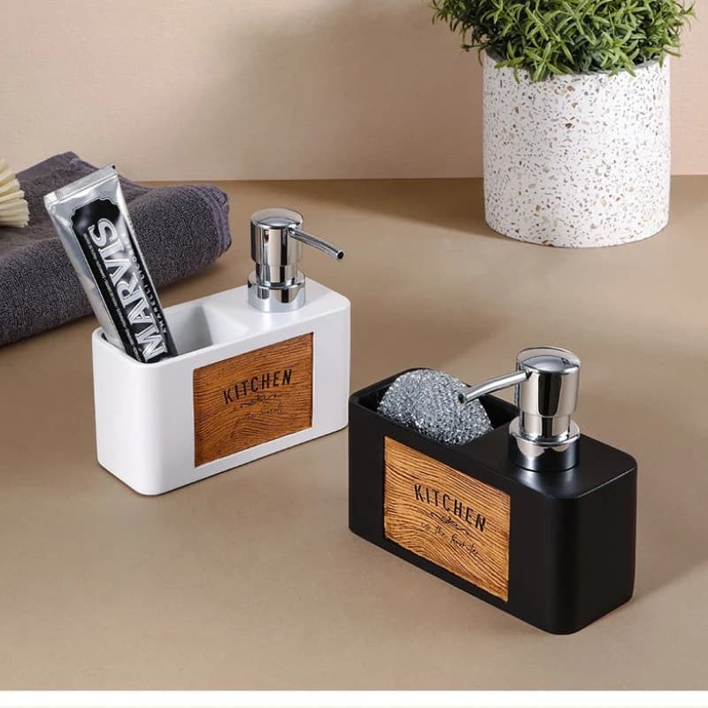 Dispenser di sapone da cucina LMM, per lavello, detergente, dispenser a pressione, per WC, disinfettante mani, per il riempimento di liquidi