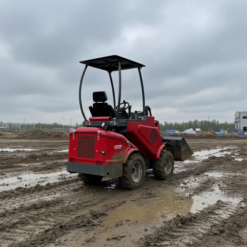 Caricatore telescopico compatto idraulico diesel da 1 tonnellata per azienda agricola