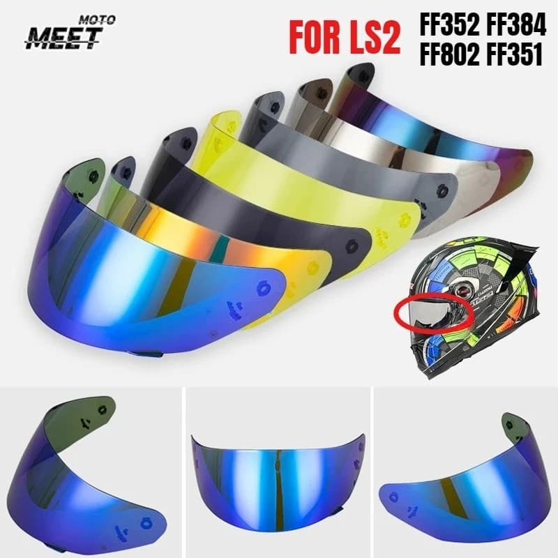 Visiera per casco per LS2 FF352 FF384 FF802 FF351 Casco integrale per moto Lente di ricambio Scudo Accessori moto Parabrezza