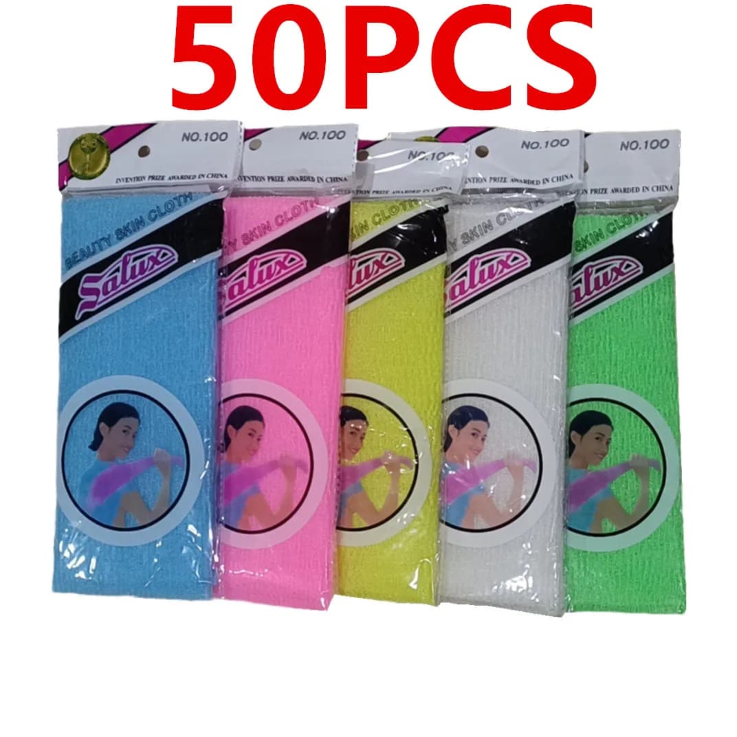50 Pcs asciugamano per il lavaggio del corpo giapponese panno esfoliante per la pelle di bellezza panno per il bagno in Nylon per lucidare la pelle Scrubber per la schiena del corpo per l'hotel