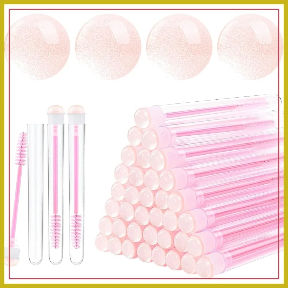 Confezione da 20 Scovolini Monouso per Mascara con Tubetto, Spoolie per Extension Ciglia, Pennelli Igienici per Trucco