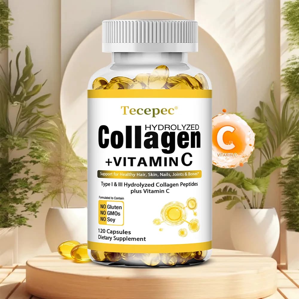 Hydrolyzed Collagen Peptides for Men and Women, Dietary Supplement for Skin, Bones and Joints, 120 Caplets