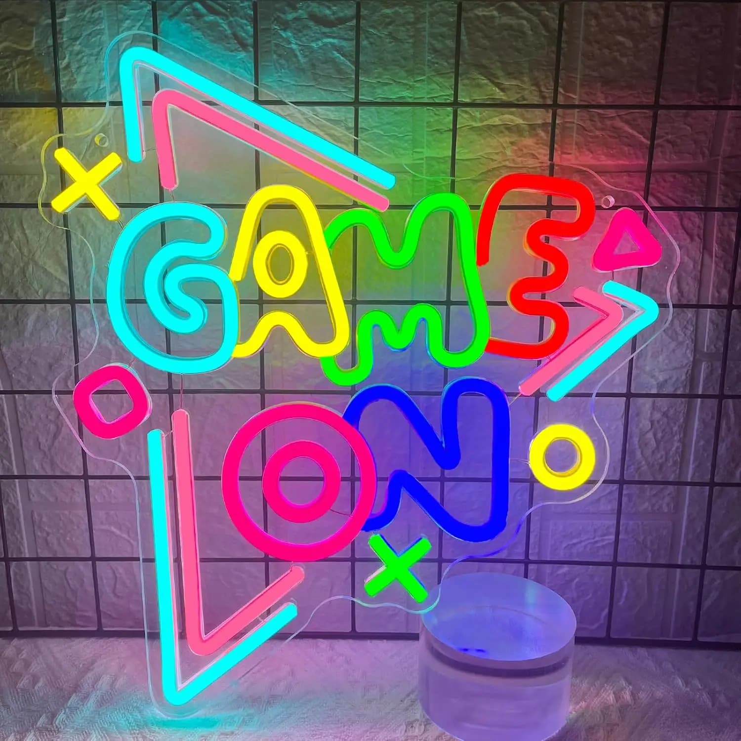 Gioco su insegna al neon Luce al neon da gioco a LED dimmerabile per sala giochi Camera da letto per ragazzi Man Cave Kids Home Party Decor Regalo di compleanno USB