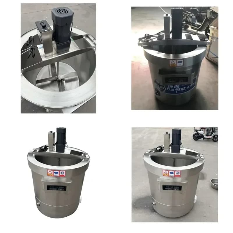 Industrial Machinery Sugar Boiler Caramel Jam Cooker Tilt Agitator Pot Cook Steam Cooking Mixer Machine Kettle With Mixer