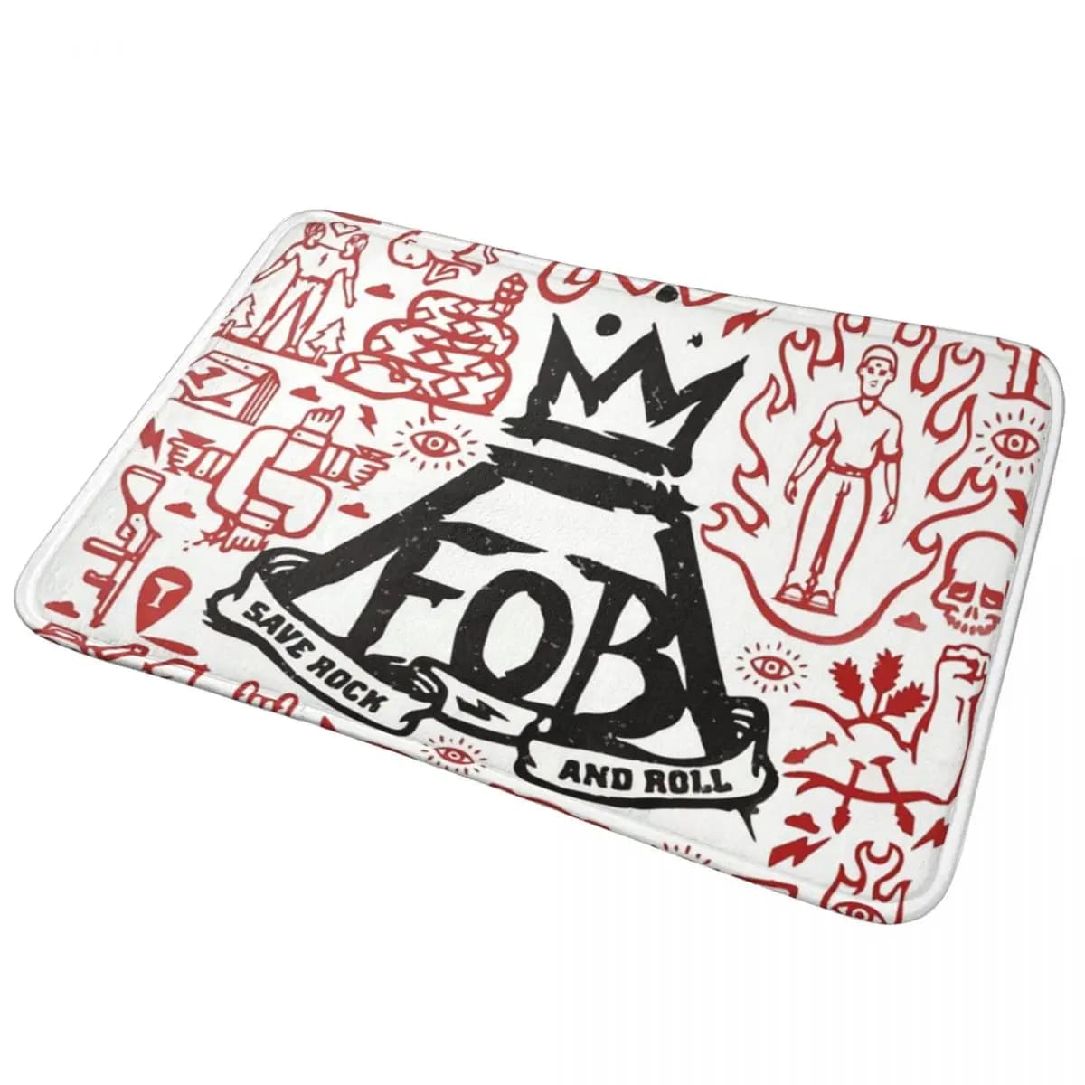 Tappetino zerbino antiscivolo Fall Out Boy Tappetino durevole per ingresso cucina Tappetini per bagno di casa