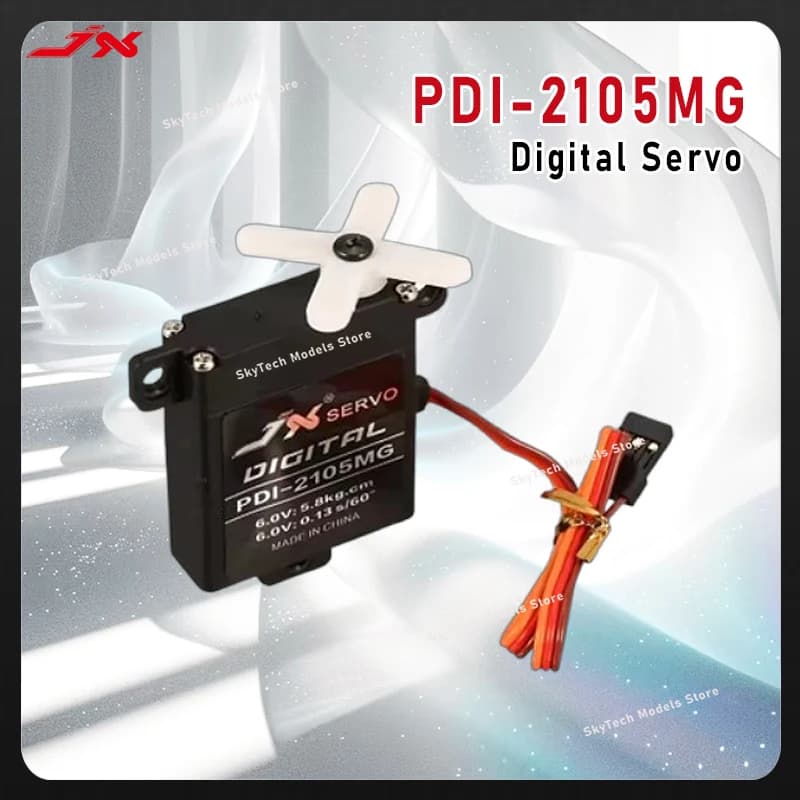 Servo Digitale JX PDI-2105MG 21g con Ingranaggi Metallici, 5.8KG di Coppia Elevata, per Aeromodelli RC ad Ala Fissa, Elicotteri e Componenti Aeronautici