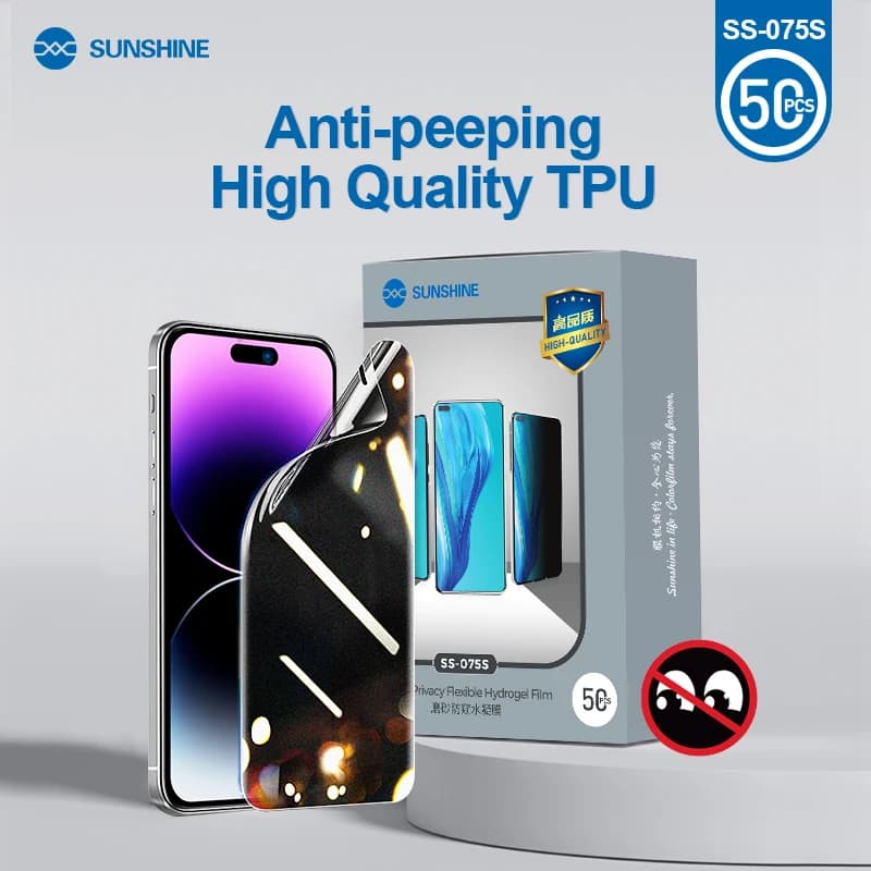 SUNSHINE SS-075S Pellicola anti-peep Pellicola privacy per macchina da taglio Pellicola idrogel privata nera Proteggi schermo per taglierina 890c