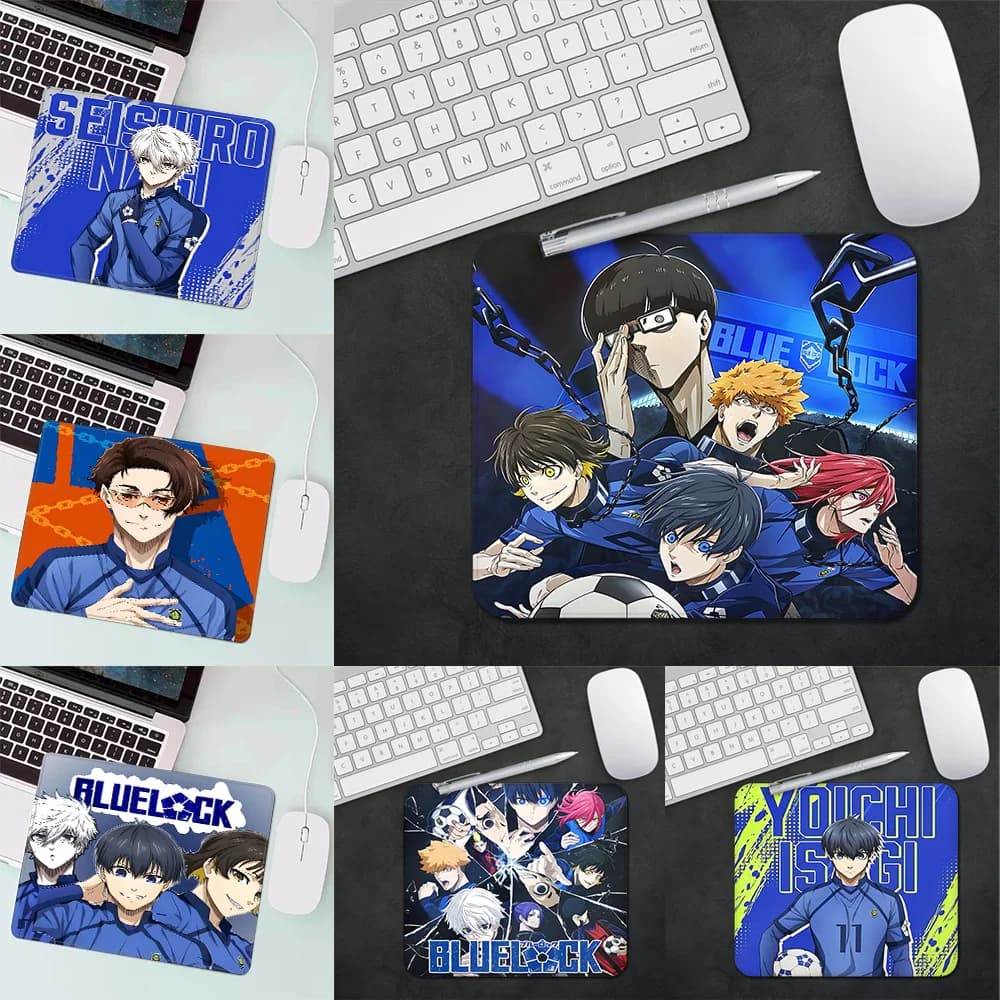 Tappetino per mouse da gioco Manga anime Blue l-Lock XS, tappetino per mouse piccolo per PC, decorazione per desktop, tappetino per mouse da ufficio, tappetino da scrivania
