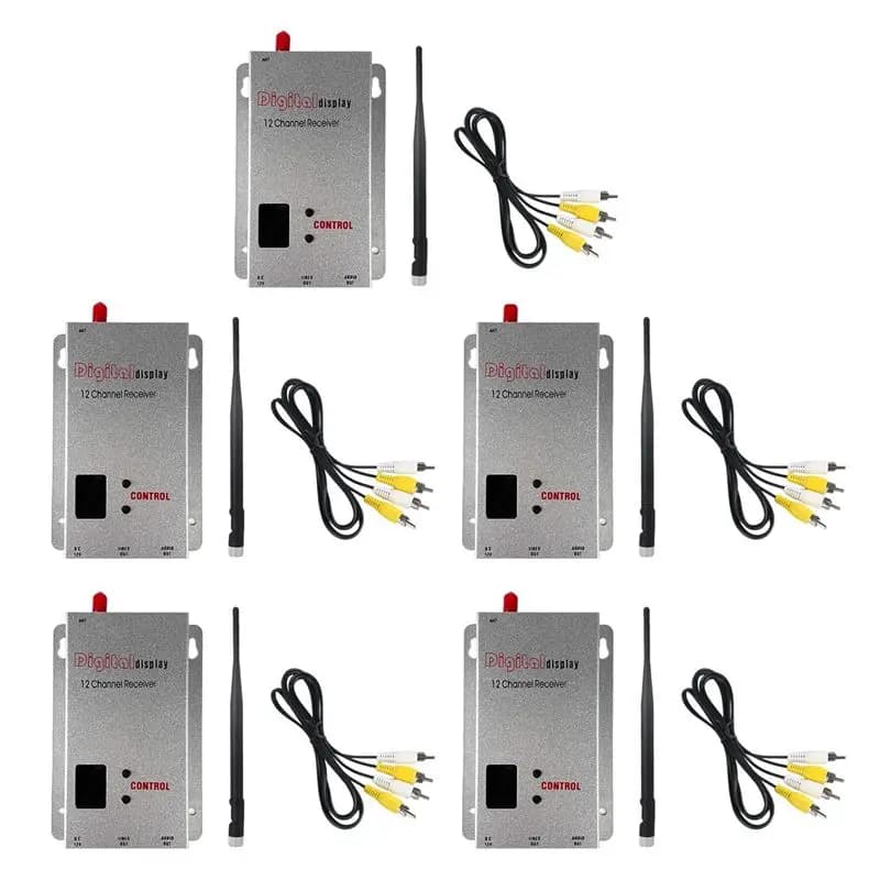 Ricevitore FPV VRX ABWE-5X 1.2G 1.5W + Antenna 12CH 1500Mw Ricevitore Audio Video per Droni FPV a Lungo Raggio e Modelli RC