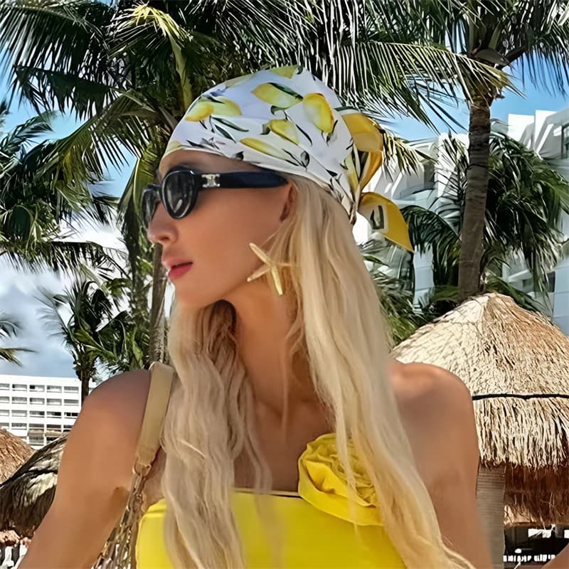 Foulard Quadrato di Lusso in Seta per Donne, Bandana in Raso, Morbido Sciarpa Estiva per Capelli e Collo, Hijab per Signore