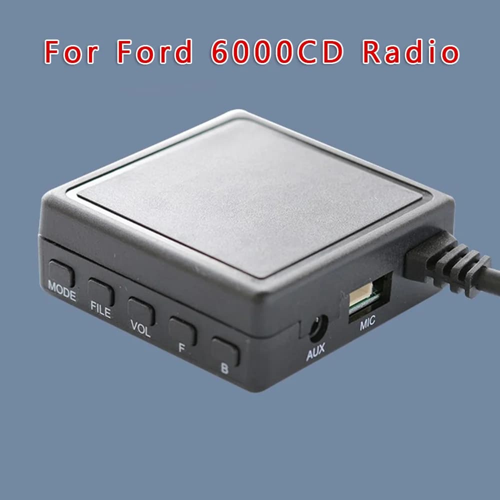Cavo Adattatore Audio AUX USB per Auto a 12 Pin con Microfono per Radio Ford 6000CD Compatibile con Modelli 2006 e Transit 2006