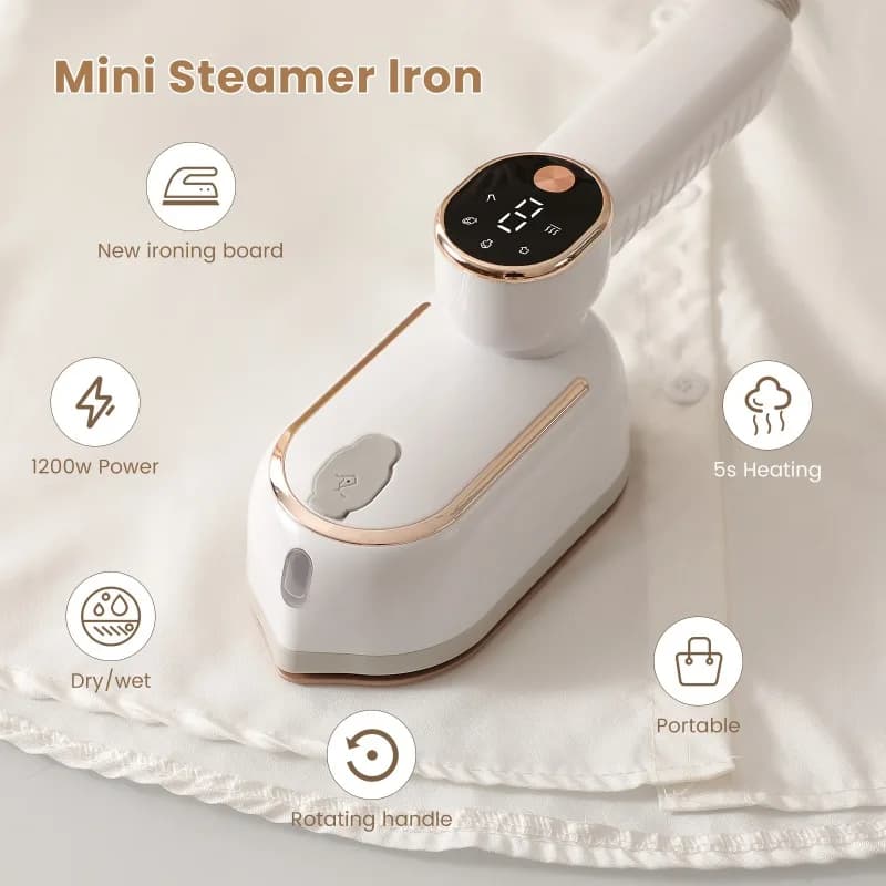 New Handheld Garment Steamer Household Portable Rotatable High Power Folding Clothes Ironing Machine for Home Travel