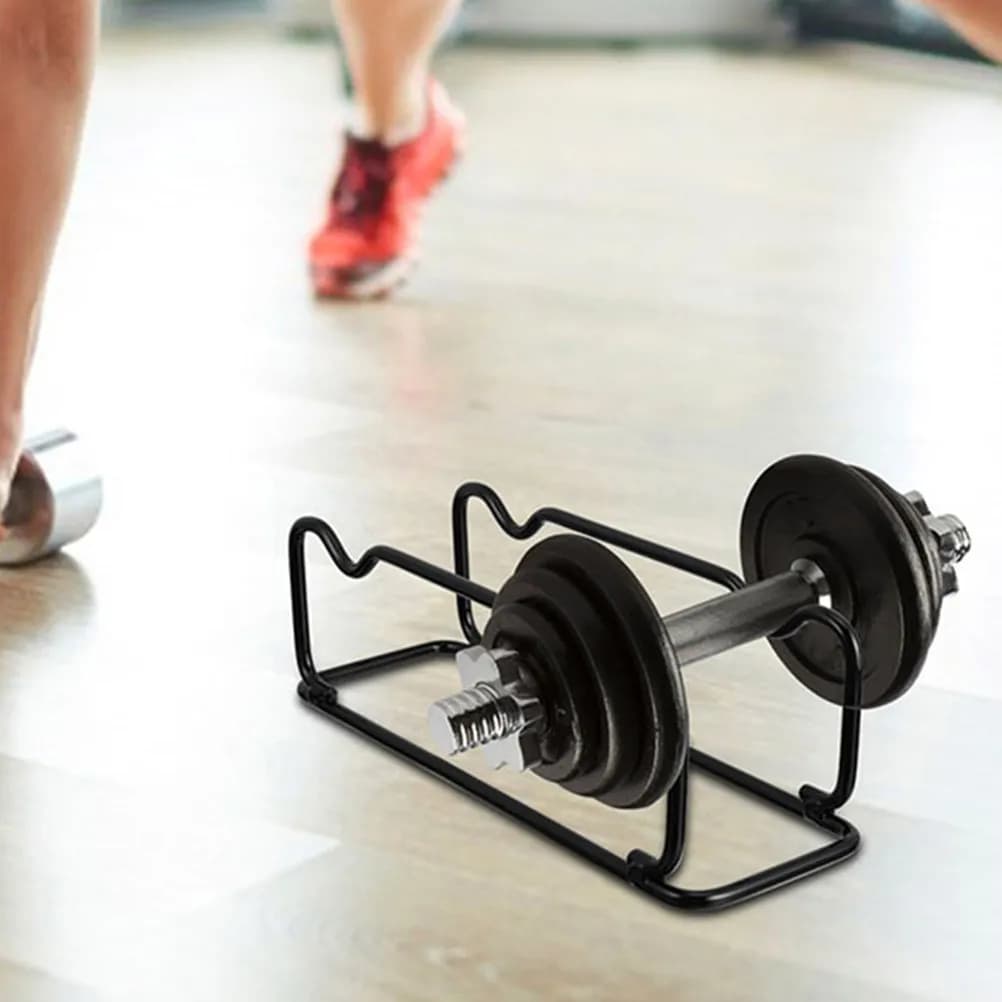 Robusto Porta Manubri Compatto, Supporto per Pesi, Organizzatore e Espositore per Attrezzature Fitness da Palestra Domestica