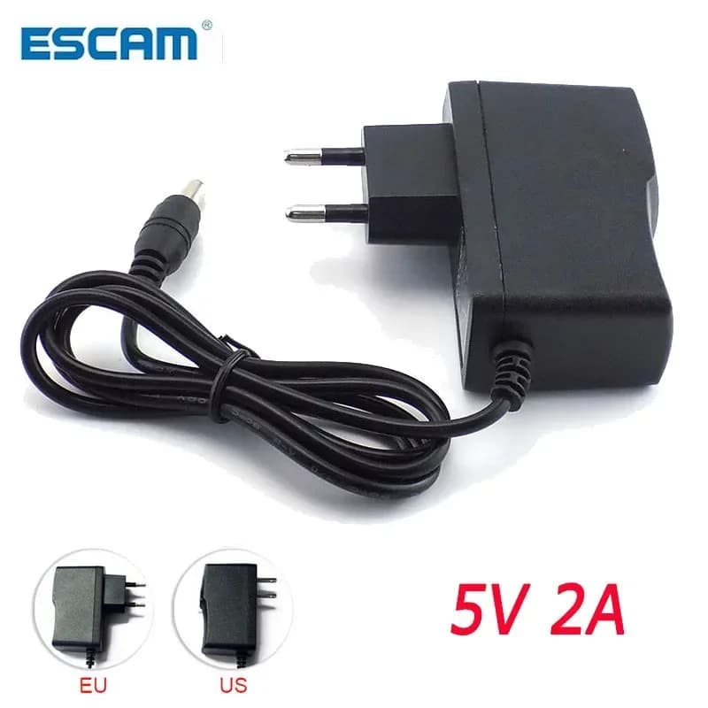 Adattatore per caricabatterie da CA a CC 100 - 240 V 5 V 9 V 12 V 0,5 A 1 A 2 A 3 A Spina da 5,5 mm x 2,5 mm per lampada a striscia LED CCTV US EU