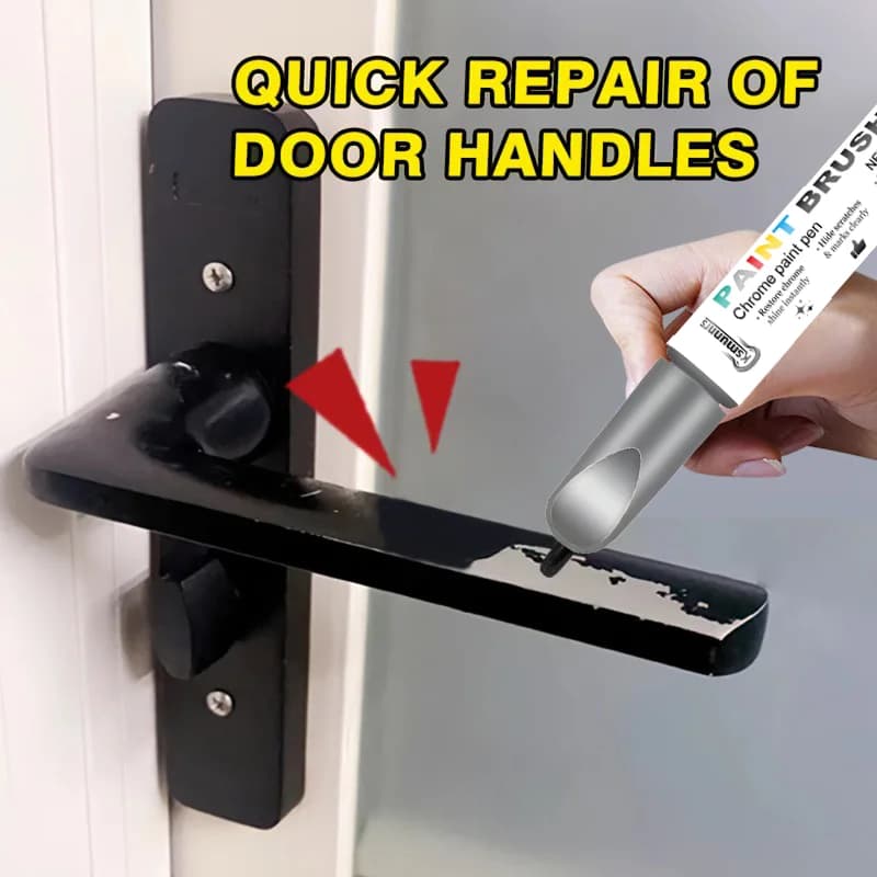 Penna per Ritocco Vernice Nera Metallizzata - Penna Professionale per Riparazioni - Adatta per Custodie Fotocamere, Staffe, Rubinetti, Maniglie per Porte, ecc.