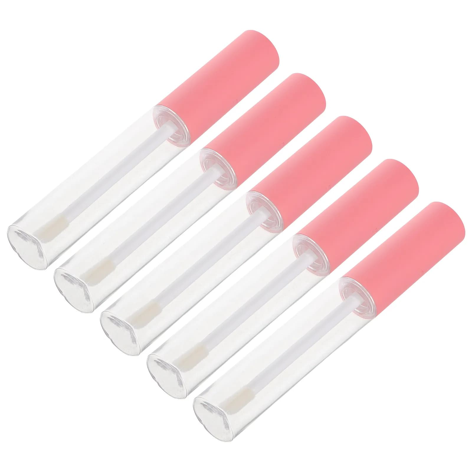 5 Pezzi Tubetti Vuoti per Lucidalabbra Trasparenti Mini Contenitori Compatti Riutilizzabili per Balsamo Labbra, Porta Rossetto Fai-da-te, Applicatore Mascara 10ml