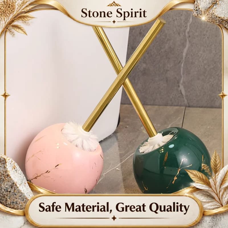 Household Cleaning Tool Toilet Brush Ceramic Marble Base Cleaning Brush Holder Bathroom Accessories Cleaning Tool Toilet Brush