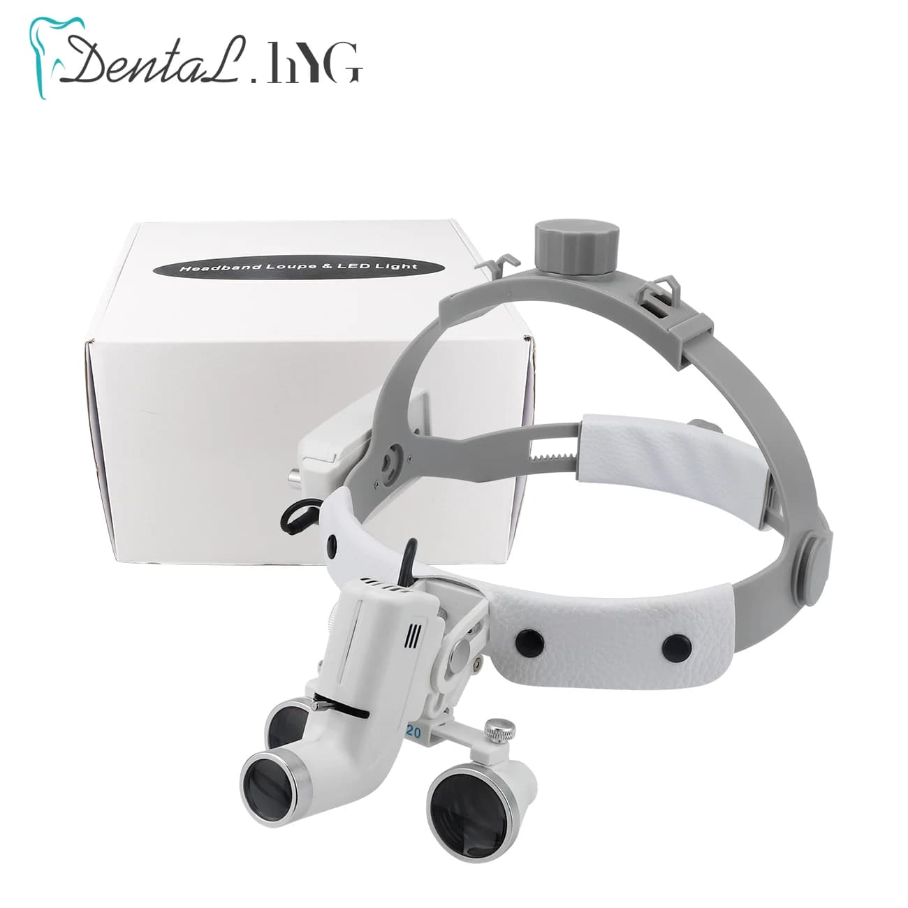 2.5X/3.5X Lampada dentale a LED Lenti di ingrandimento binoculari Luminosità Spot regolabile Dental Lab 5W Lampada frontale per faro chirurgico