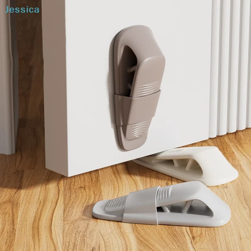 ♥Anti-Scratch Door Stop Wedge - Heavy Duty Rubber Door Stopper for Carpet & Hardwood Floors