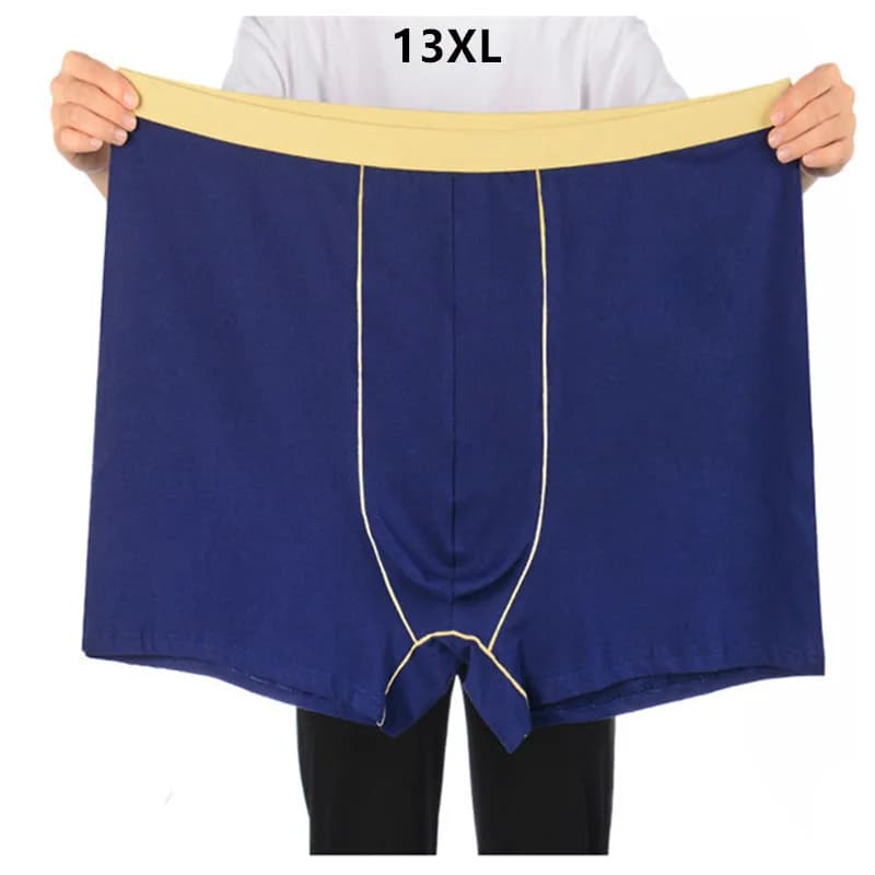 Pure Cotton Underwear Men Oversized 13XL 12XL 10XL Boxers High Waist Male Underpants Plus Size Boxer shorts Dad Loose Panties