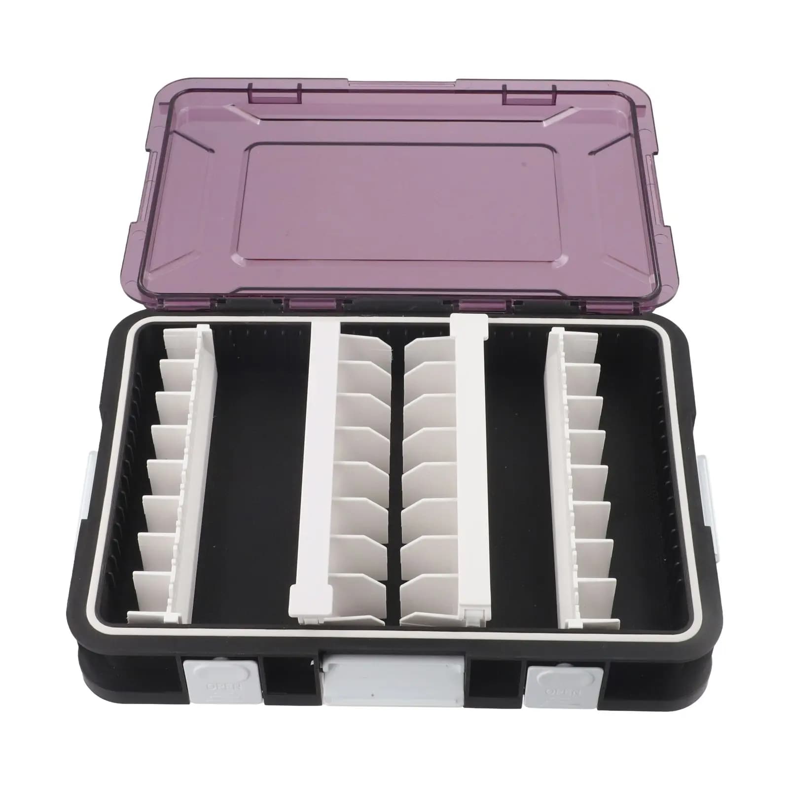 Double Sided Bait Storage Box with Removable Partition Board 11 Large Compartments and 16 Small Compartments for Fishing Tackle