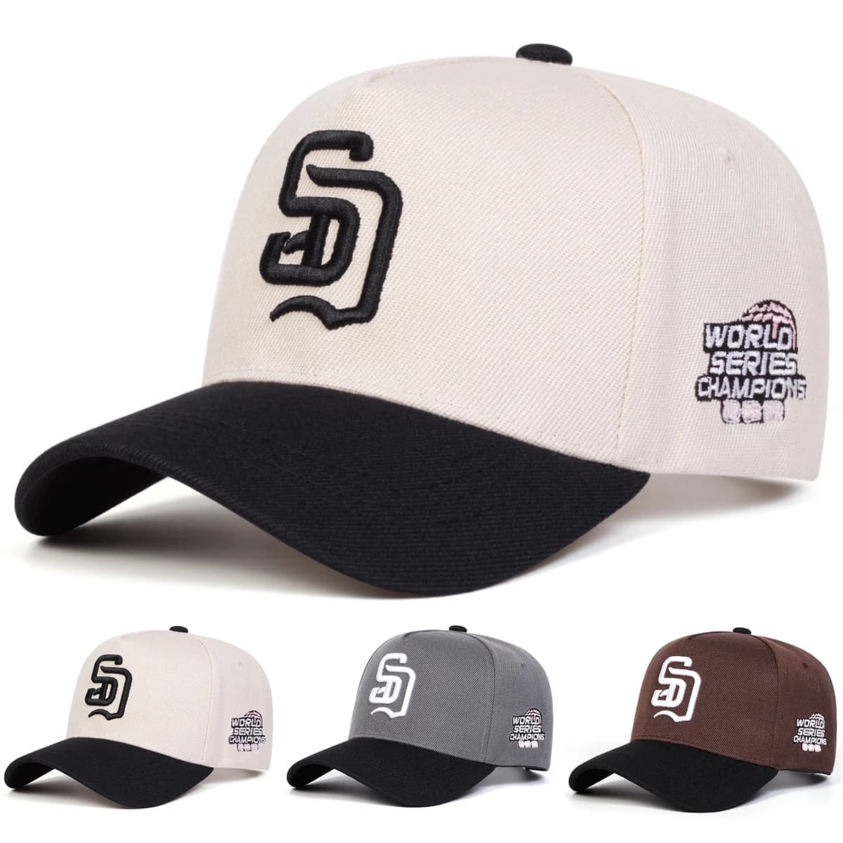 Berretti da baseball con ricamo lettera SD unisex Cappelli casual regolabili per esterni primaverili e autunnali Cappello hip-hop Cappello per protezione solare