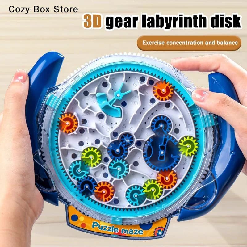 [ZY]Funny ABS 3D Puzzle Creative Gear Labyrinth Disk Gear Balance Ball Maze Wheel Dish IQ Puzzle Educational Toys[ZY]