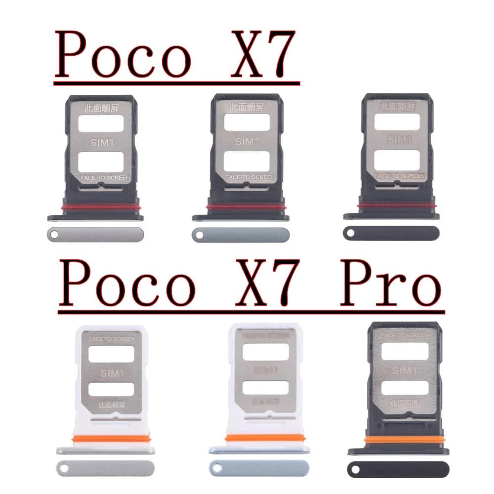 Lettore del vassoio della scheda SIM per Xiaomi Poco X7 Pro PocoX7Pro Supporto per scheda Micro SD Slot per scheda SIM Adattatore Connettore Parti di riparazione