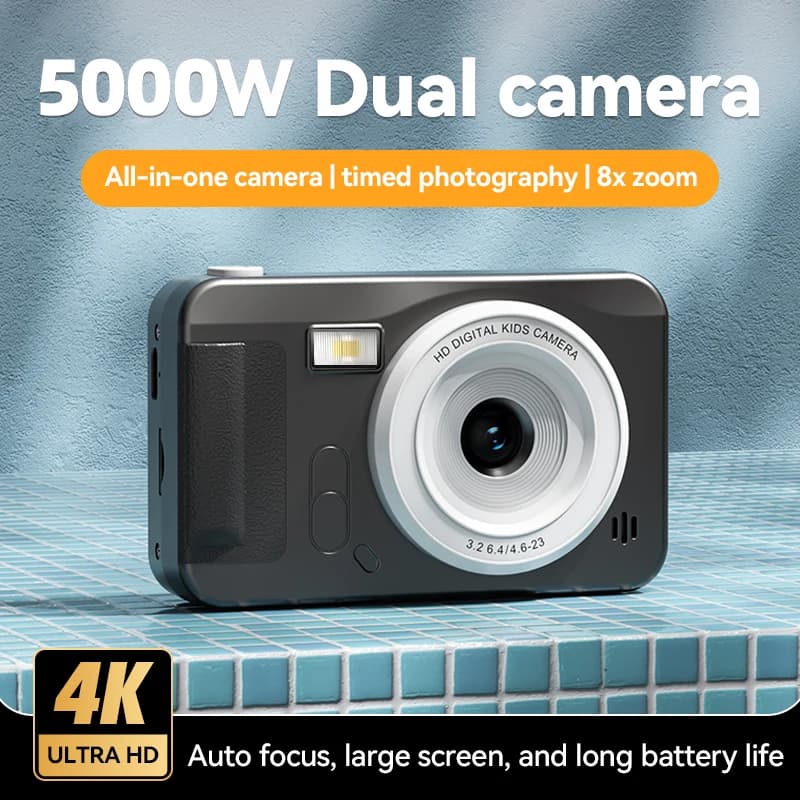 Fotocamera digitale 4K 44 milioni di pixel Fotografia HD Fotocamera con messa a fuoco automatica CCD entry-level Fotocamera selfie per campus studentesco