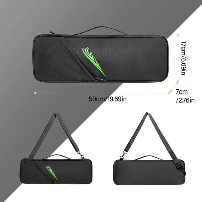 Bag storage travel protection for mechanical keyboards to 98 keyboards from 100 keys and straps for hands