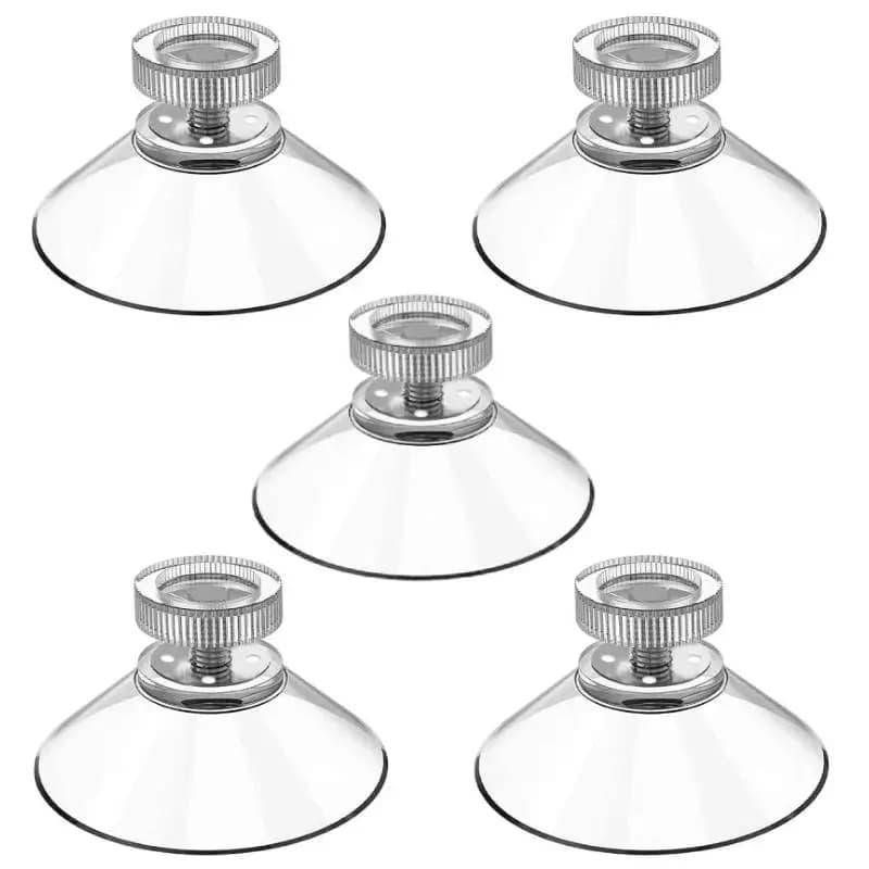 5pcs 32/41/53mm Suction Pads with Thread M4 Clear Screw Hooks Suction Cup Glass Sucker Wall Hanger Toothbrush Holder for Window