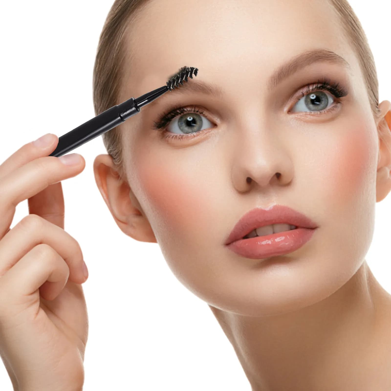 Set di 6 Pennelli per Ciglia e Sopracciglia, Applicatore per Mascara, Impugnatura Ergonomica, Strumento di Bellezza Compatto e Portatile per Donne e Ragazze