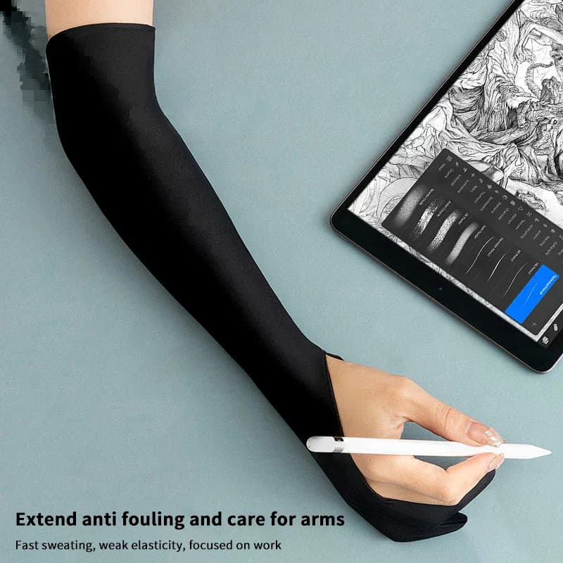 1/2PCS Longer Anti-touch Two-Finger Hand Painting Gloves For Tablet Screen Touch Painting Gloves Art Supplies Drawing Glove