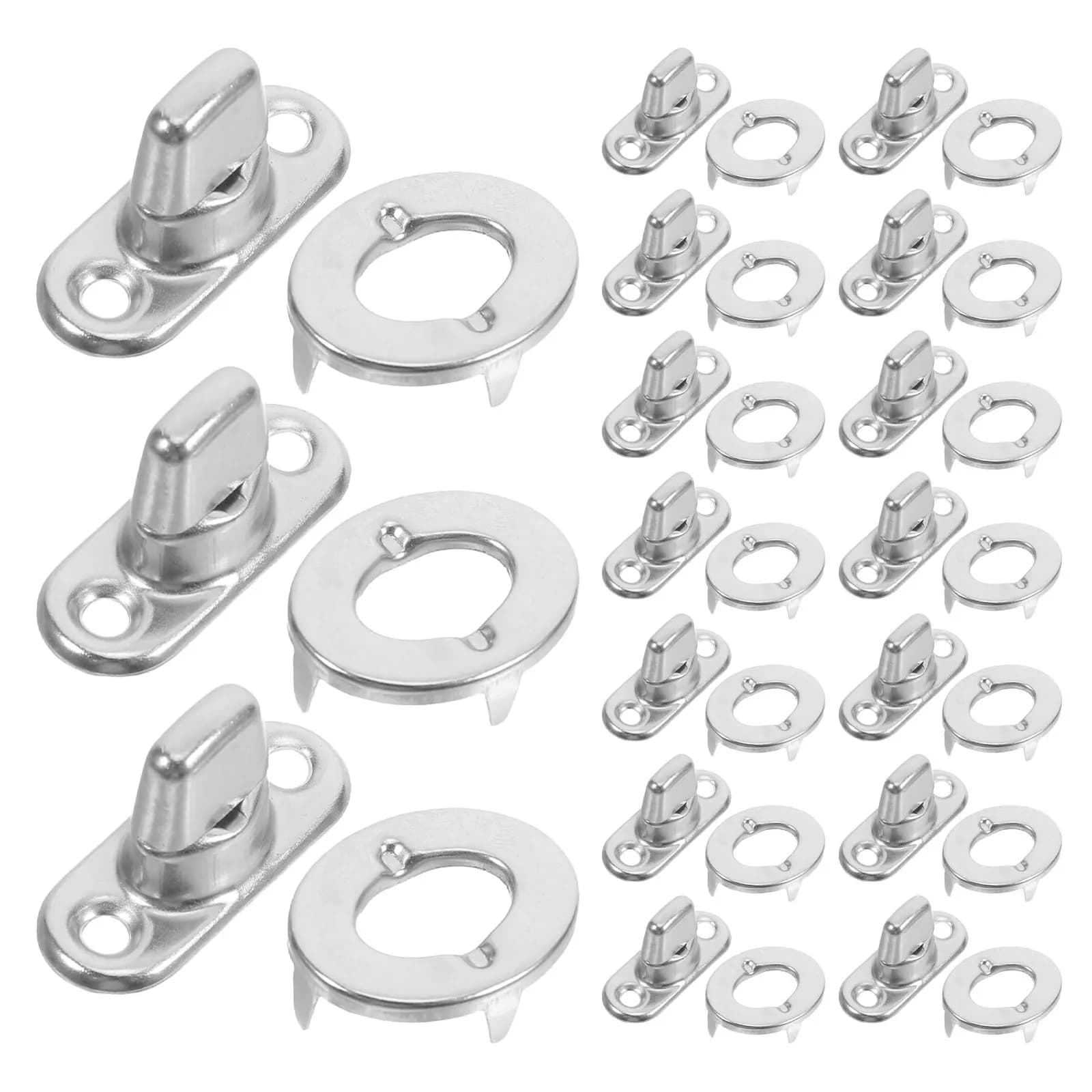 25 Set di Chiusure a Bottone Girevole in Metallo, Clip per Tela, Accessori per Fissaggio Cornici e Artigianato