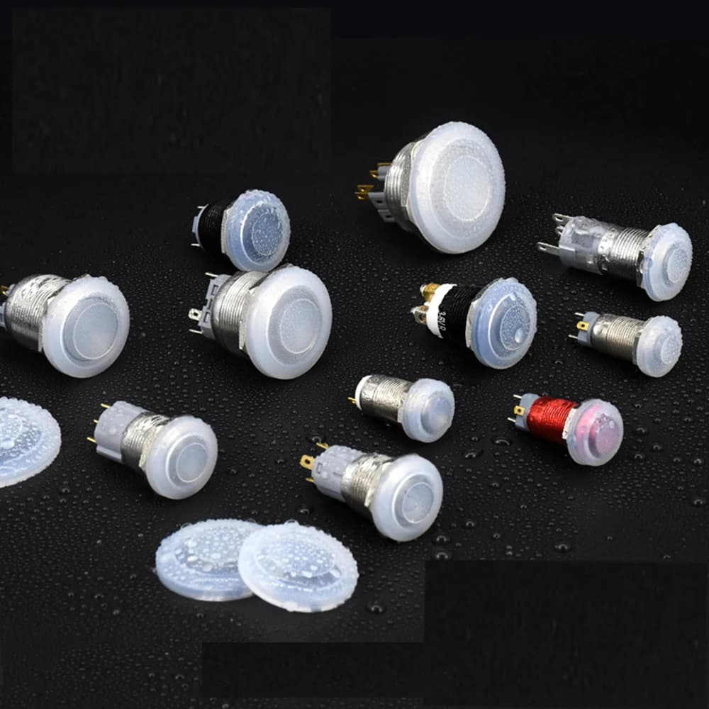 12mm 16mm 19mm 22mm 25mm protection cover of metal electric switch waterproof dust cap in Silicone