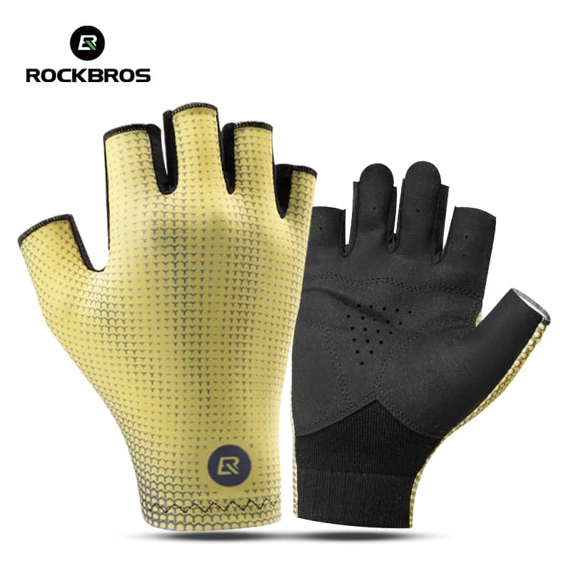 ROCKBROS Gloves half fingers Summer Bicycle Gloves Breathable gymnastic Gloves without non-slip cycling fingers and shock absorbers