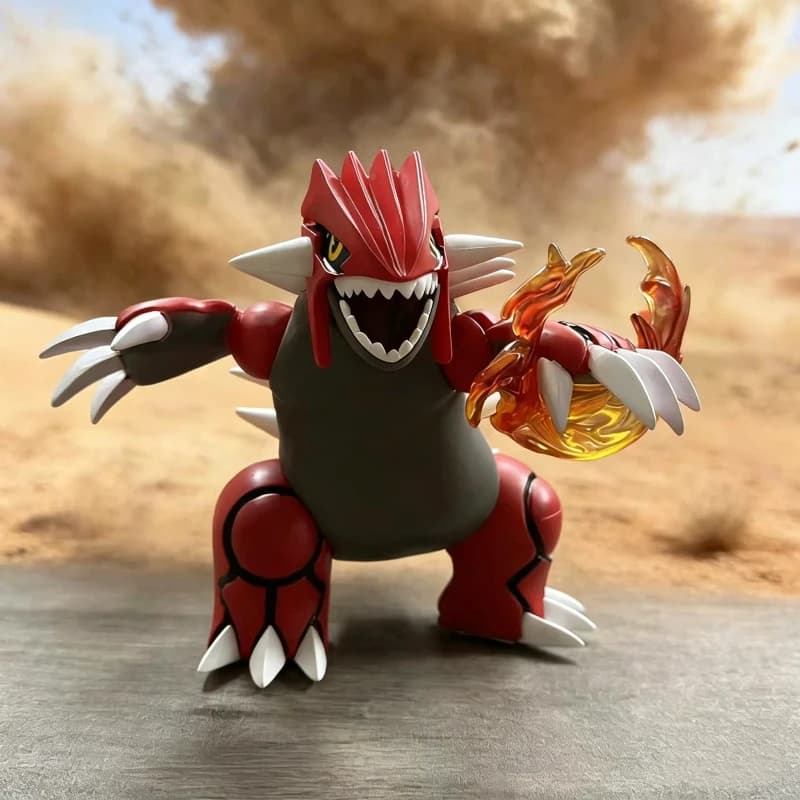 Statuetta Action Figure Anime Pokemon Groudon GK 13cm, Modello Leggendario di Pocket Monsters, Decorazione da Scrivania, Regalo per Ragazzi