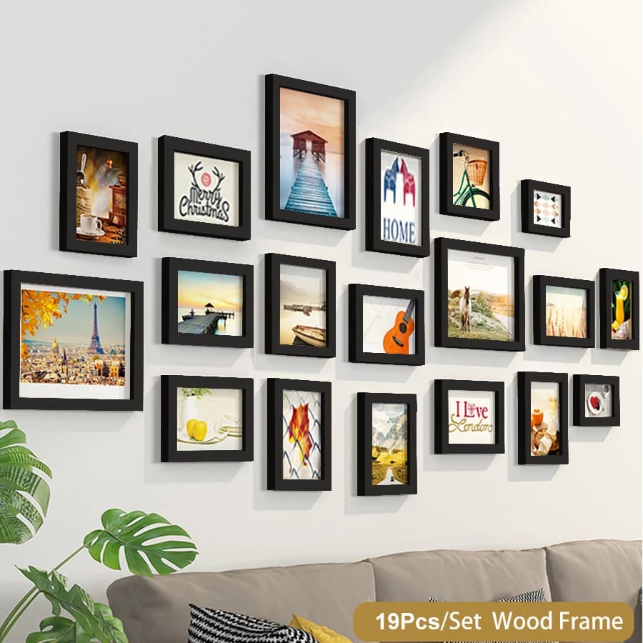 14/19 pezzi cornici per foto cornice da parete cornice in legno per appendere a parete decorazioni per foto festa di nozze decorazione della casa
