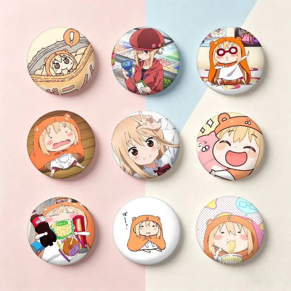 Cute Umaru-chan Badges Badges Cartoon Round Brooches On Backpack Jacket Acrylic Button Pins Collection Gifts
