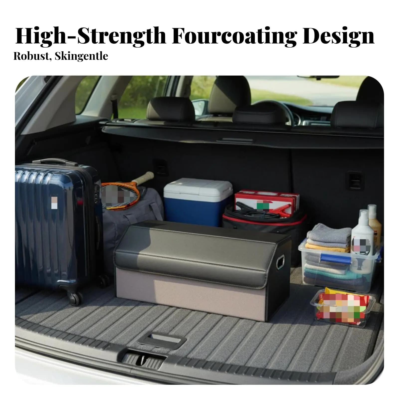 Auto Bag Organizer with Multi-Take Design, Car Folding Container, Robusto Storage Room