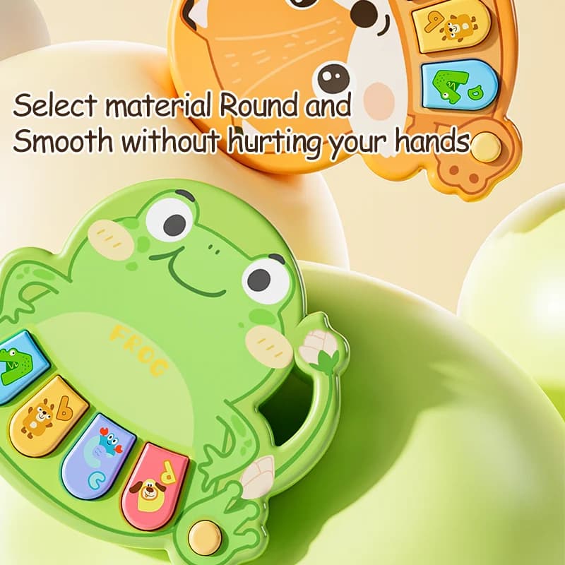Sette Giocattoli Musicali per Bambini a Tema Cartoni Animati - Diverse Parole e Tasti Colorati - Giocattoli Musicali per Neonati con Funzione Touch