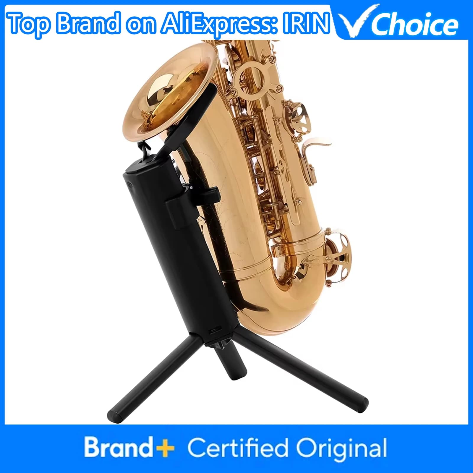 IRIN Tenor/Alto Saxophone Stand Portable Foldable Professional Stand Metal Legs Tripod High Quality Wind Instrument Accessories