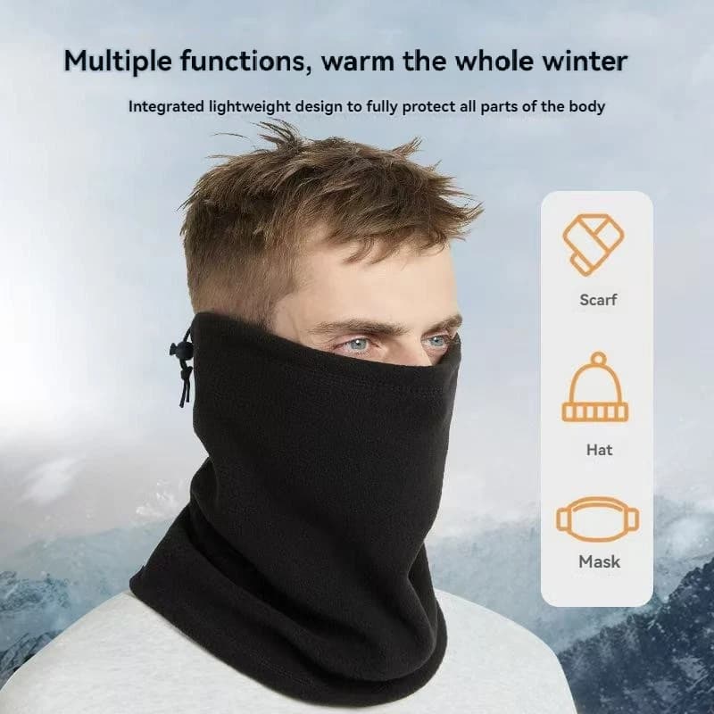 Winter Warm Adjustable Fleece Neck Gaiter & Ski Mask - Windproof Convertible Face Cover for Outdoor Cycling,Riding, Cold Weather