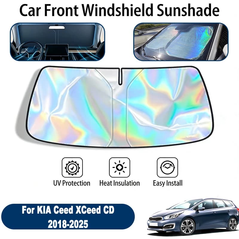 Parasole per Parabrezza per KIA Ceed XCeed CD 2018-2025, Pieghevole, Riflettente UV, Protezione Solare per Finestrino Anteriore, Accessori