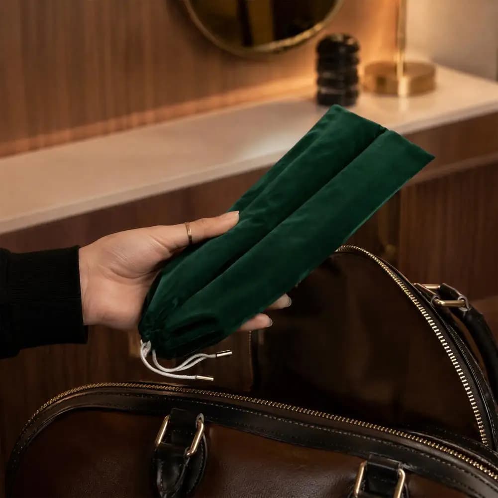 Mahjong Tile Pusher Storage Case Mahjong Rack Pushers Storage Bag Soft Suede Drawstring Pouch Compact Protective for Standard