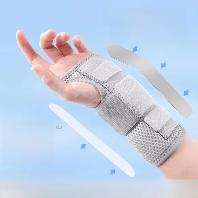 Supporto per Polso Traspirante in Acciaio, Protezione per Distorsioni, Dolore al Tendine e alla Ghianna, Lesioni da Lavoro, Fascia per Articolazioni