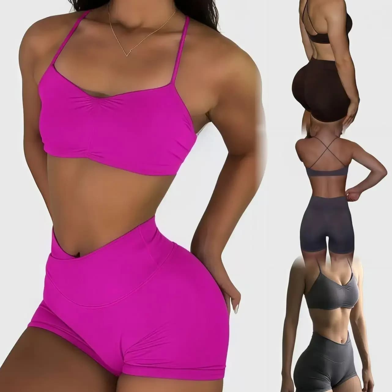 Yoga set for sexy vision in pure color from 2 pieces woman, seamless gym, sportswear, pilates, sport, fitness, running, training, sportswear