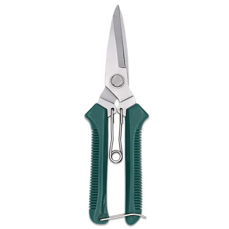 190mm Straight Head Pruning Shears Non-slip Handle Stainless Steel Outils Manuels Household Bonsai Garden Scissors Pruing Shear
