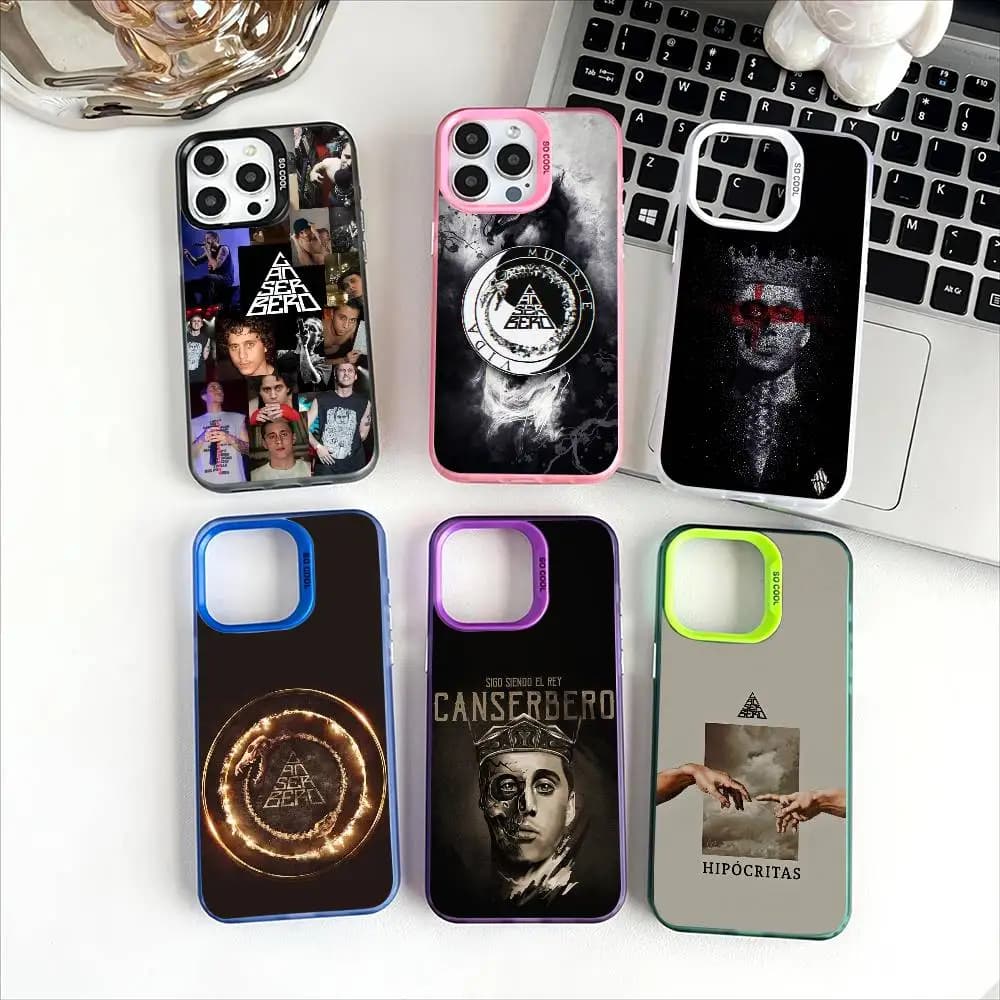 Custodia per telefono Canserbero Pop Music Singer per iPhone 11 12 13 14 15 16Pro Max Plus Proteggi la copertura del telefono placcatura